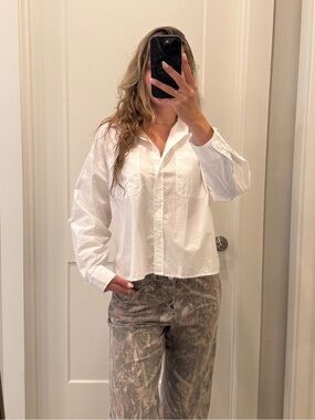 Classic White Button-Up Shirt
